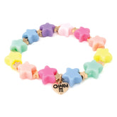 Gold Pastel Star Stretch Bead Bracelets