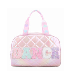 'Dance' Metallic Quilted Duffle Bag