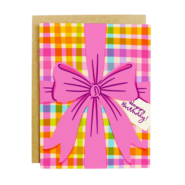 Happy Birthday Gift Bow Card