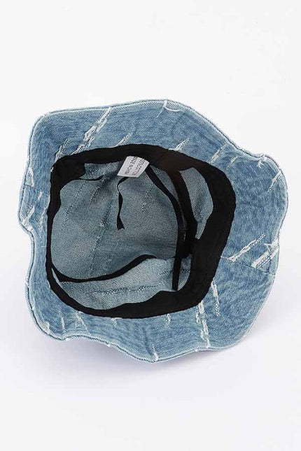 Denim Patched Kids Bucket Hat