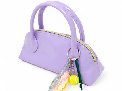 Purple Sporty Charm Top Handle Bag
