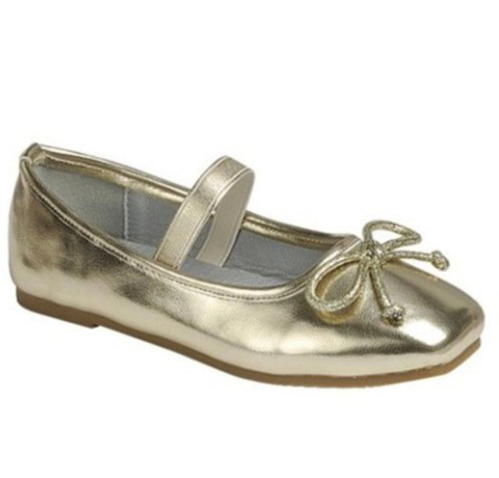 Gold Glow Ballet Flats