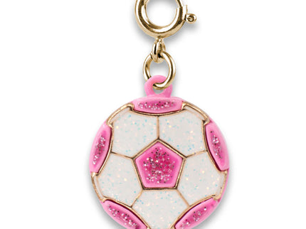 Gold Glitter Soccerball Charm