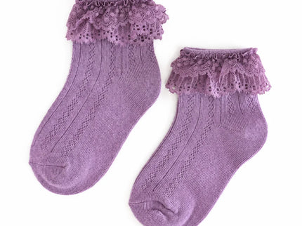 Lace Bobby Socks - Sugarplum