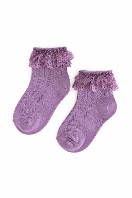 Lace Bobby Socks - Sugarplum