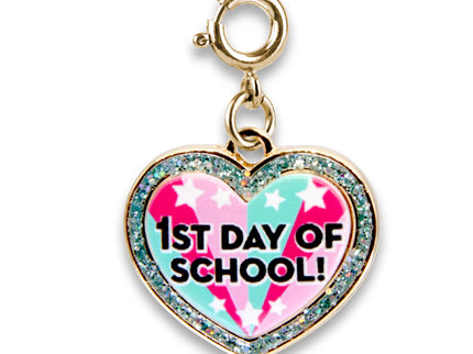 Gold Glitter First Day of School Charm