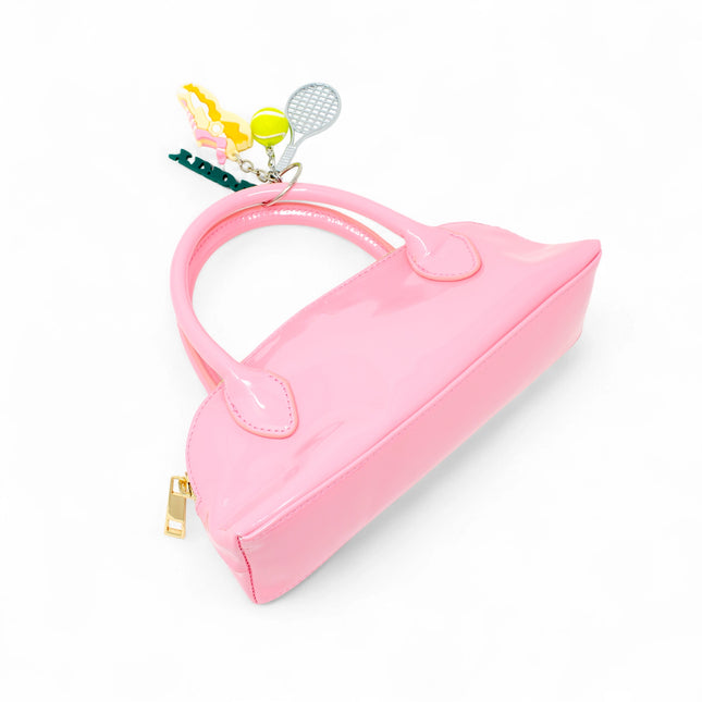 Pink Sporty Charm Top Handle Bag