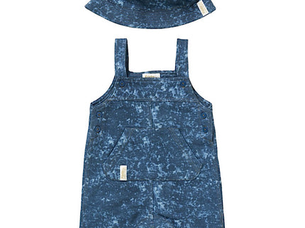 Boys Denim Overall Hat Set