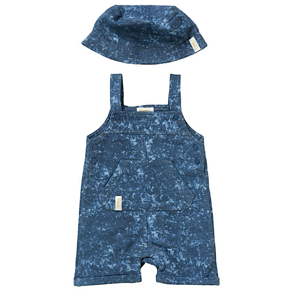 Boys Denim Overall Hat Set