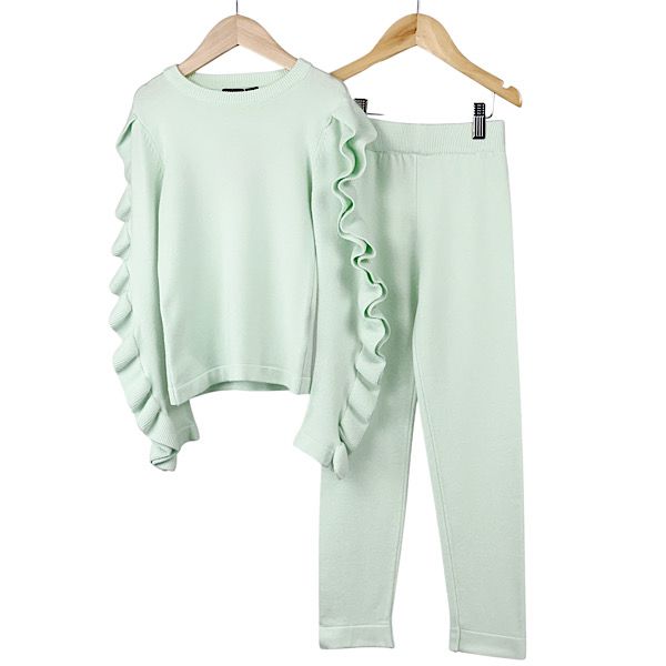 Mint Ruffle Chic Lounge Set