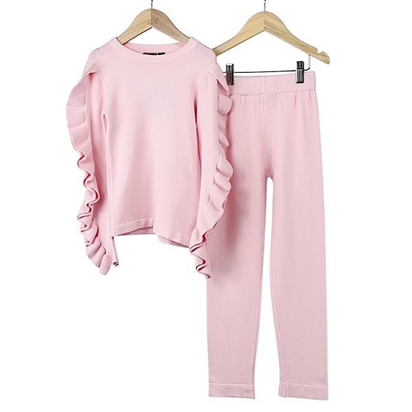 Pink Ruffle Chic Lounge Set