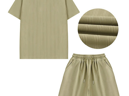 Boys Ribbed Detailed Shorts Set