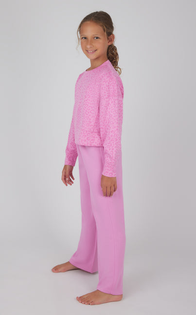 Girls Scuba Leopard Set Pink