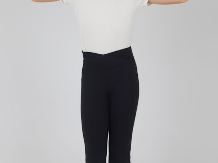 Girls Full Flare Pants Black