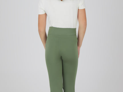 Girls Full Flare Pants Green