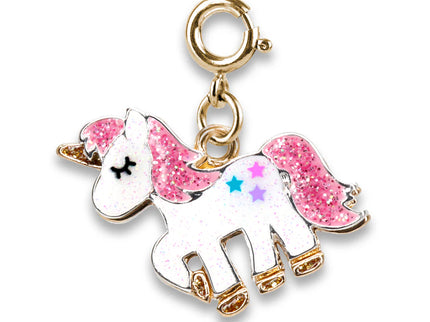 Gold Glitter Unicorn Charm