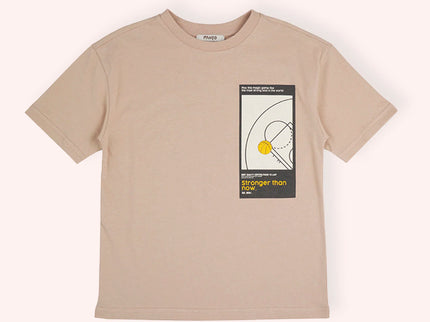 Boys Beige BBall Tee