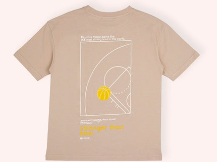 Boys Beige BBall Tee