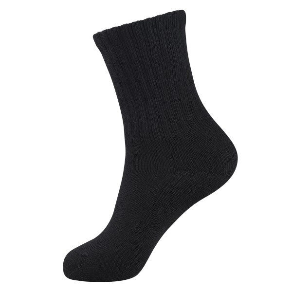 Kids Black Cushion Crew Socks - 3Pack