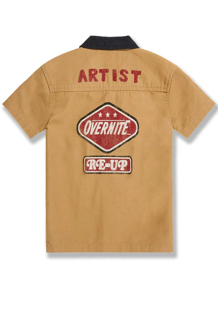 Boys Mechanics Top Brown