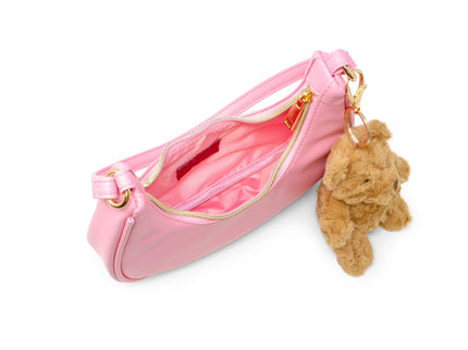 Pink Teddy Charm Shoulder Bag