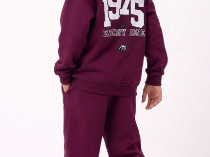Boys Maroon Hooded Tracksuit