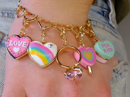 Gold Heart Chain Bracelet