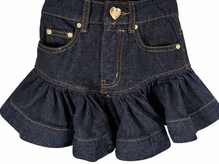 Girls Denim Ruffled Skirt