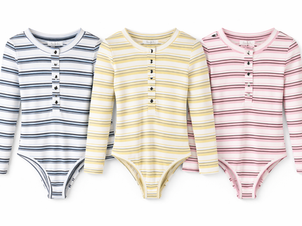 Striped Button Up Bodysuit