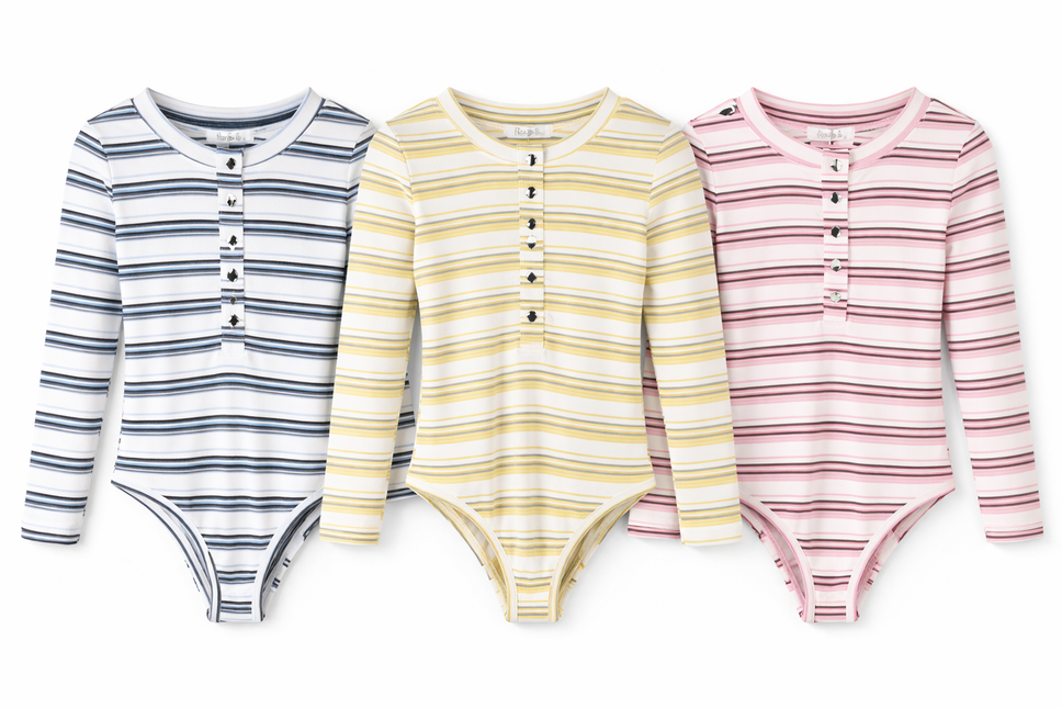 Striped Button Up Bodysuit