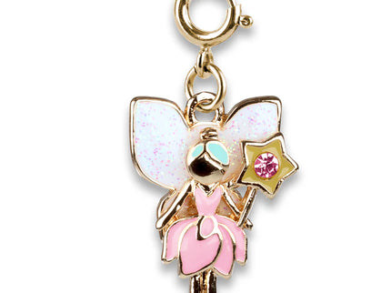Gold Glitter Fairy Charm