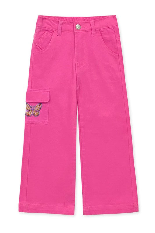 Butterfly Bloom Stretch Denim Pants