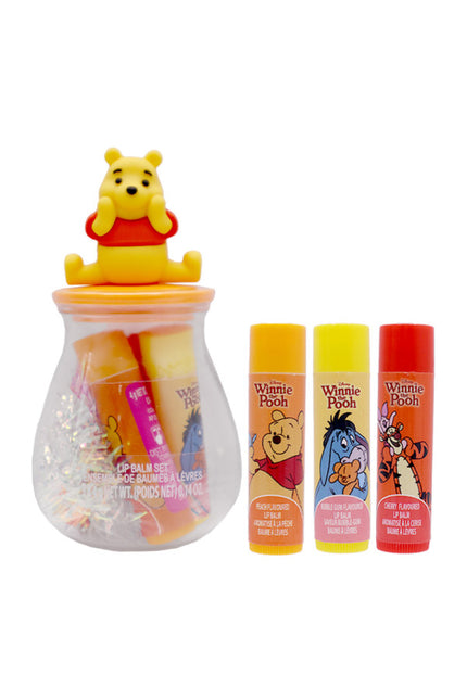 Winnie the Pooh Lip Balm Set in Reusable Jar (3pc)