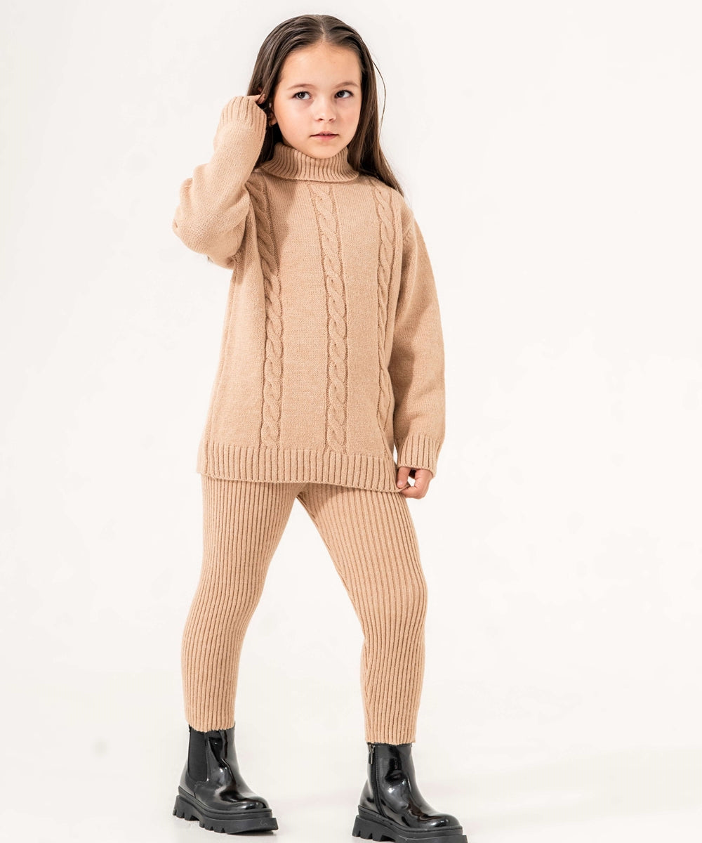 Girls Cable Knit Set