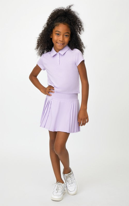 Purple Prep Tennis Pleated Set