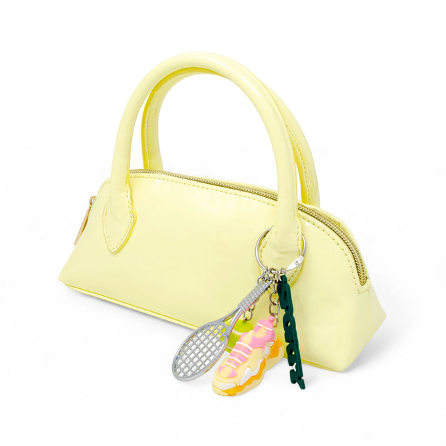 Yellow Sporty Charm Top Handle Bag