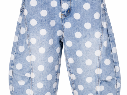 Polka Dot Barrel Denim