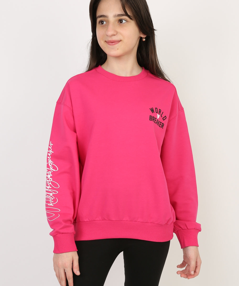 Pink World Breaker Oversized Sweatshirt