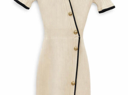 Button Up Dress Beige