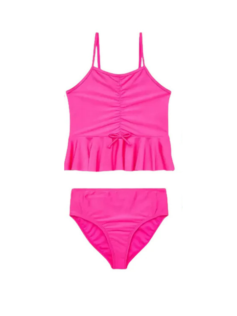 Hot Pink Sunshine Peplum Bikini