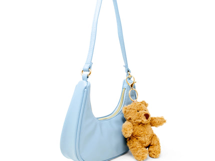 Blue Teddy Charm Shoulder Bag