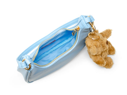 Blue Teddy Charm Shoulder Bag