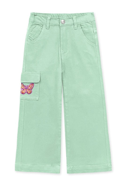 Butterfly Bloom Stretch Denim Pants