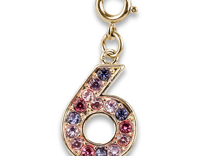 Gold Pink Multi 6 Charm