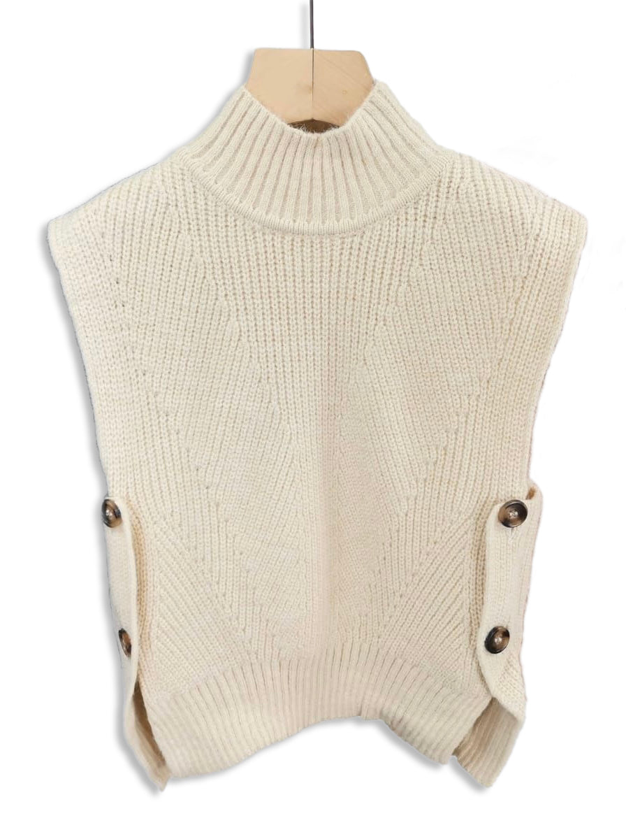 Button Side Knitted Vest