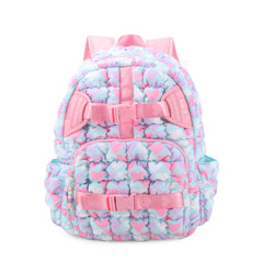 Quilted Scrunchies Heart Printed Backpack