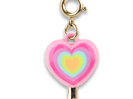 Gold Heart Lollipop Charm