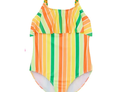 Citrus Splash Ruffle Swimsuit