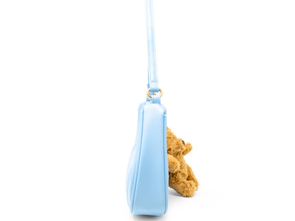 Blue Teddy Charm Shoulder Bag