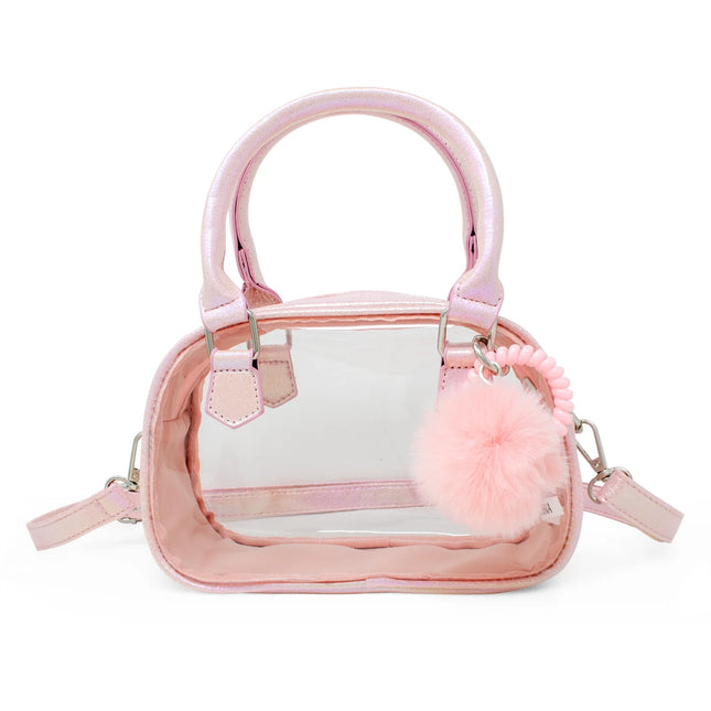 Game Day Glam Clear Crossbody Bag Pink